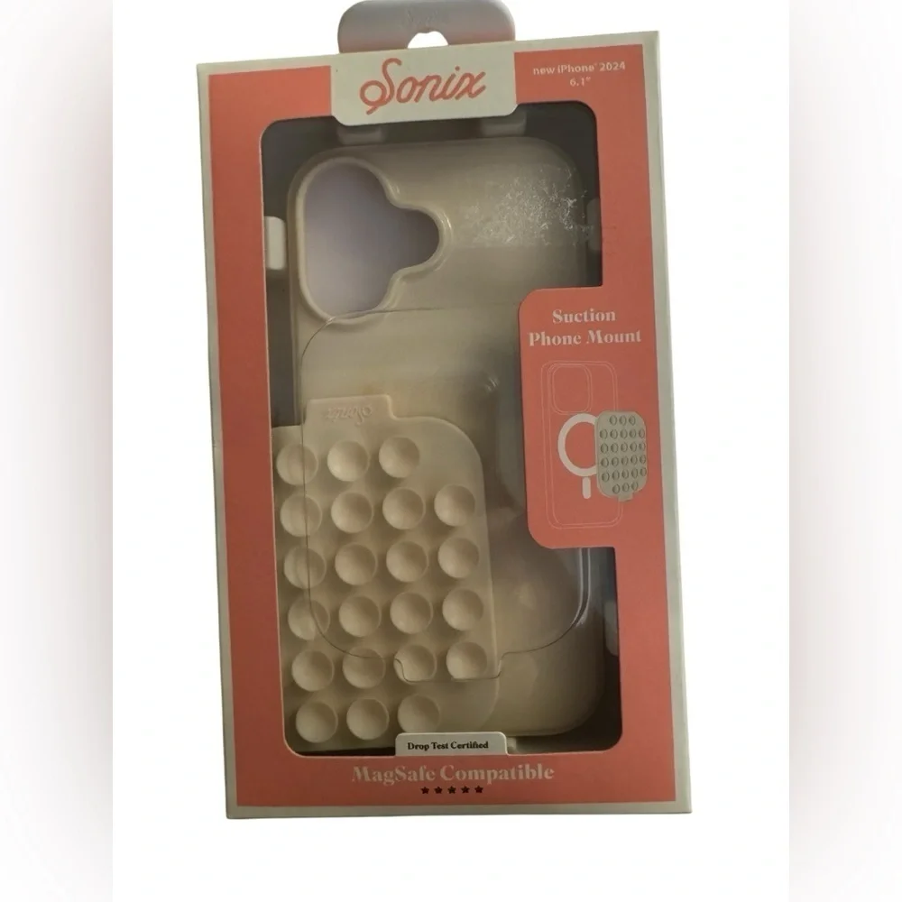 Sonix Cream Suction Phone Mount Case for iPhone 2024 6.1 Inches in Ivory